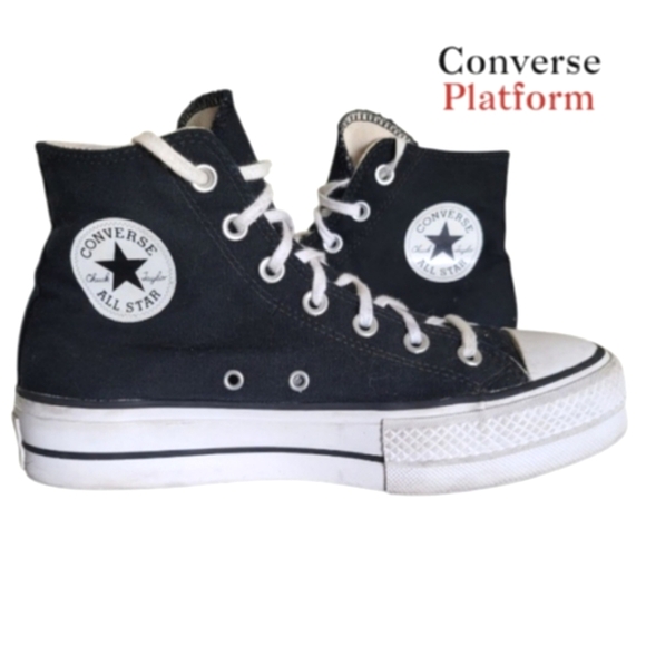 Converse LIFT Platform All Star Chuck Taylor Hi Tennis Sneaker Black Women 8.5 - Picture 1 of 12